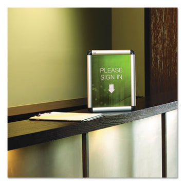 Quartet® Clip-frame Aluminum Sign Holder, 8.5 X 11, Silvertone Frame freeshipping - TVN Wholesale